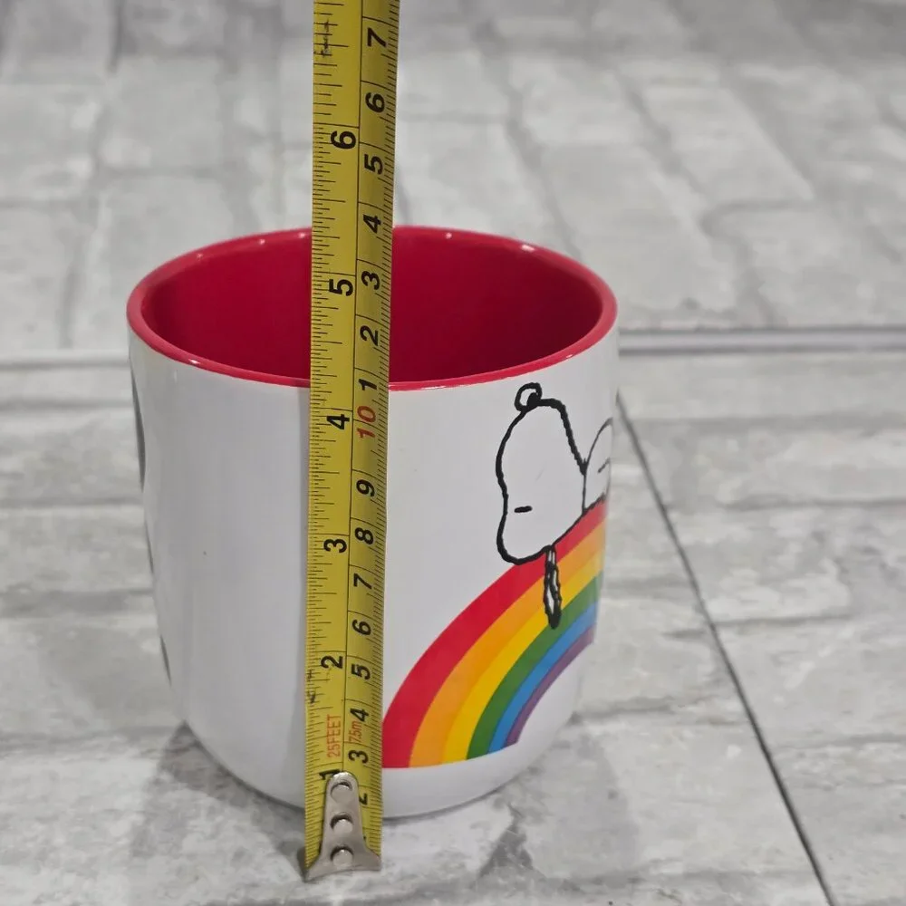Peanuts‎ Snoopy Love Rainbow White Ceramic Coffee Mug 14pz
